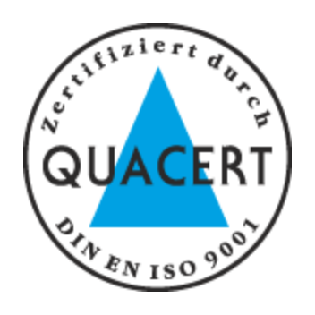Zertifiziert durch Quacert DIN EN ISO 9001